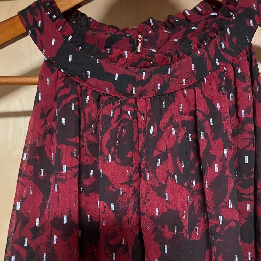 Simply Vera Vera Wang Red and Black Tank Top - Picture 4 of 5